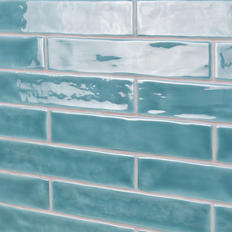 Seaport Aquamarine 2x10 Polished Ceramic Tile TileBar