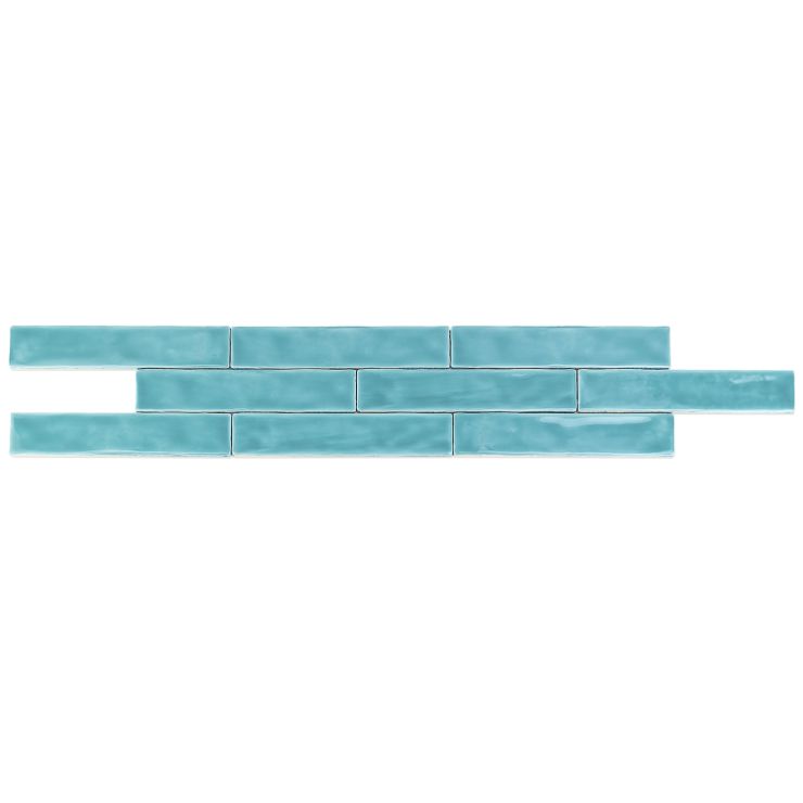 Seaport Aquamarine 2x10 Polished Ceramic Tile TileBar