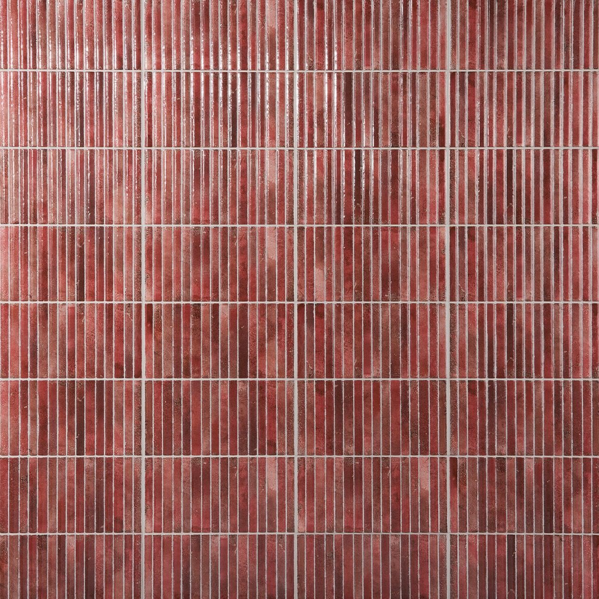 Curve Fluted Red 6x12 3D Glossy Ceramic Tile Tilebar