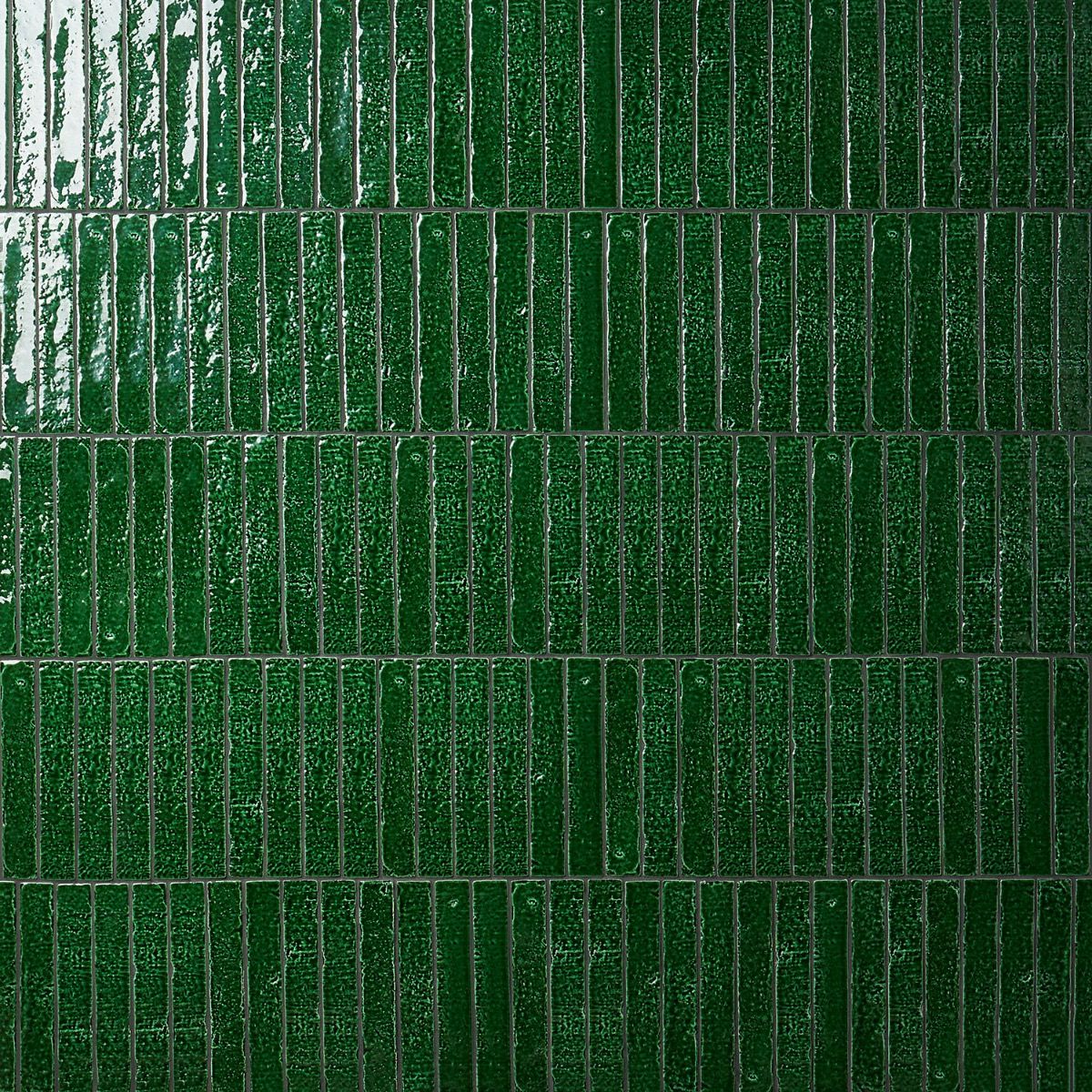 Wabi Sabi Emerald Green X Crackled Glossy Ceramic Tile Tilebar