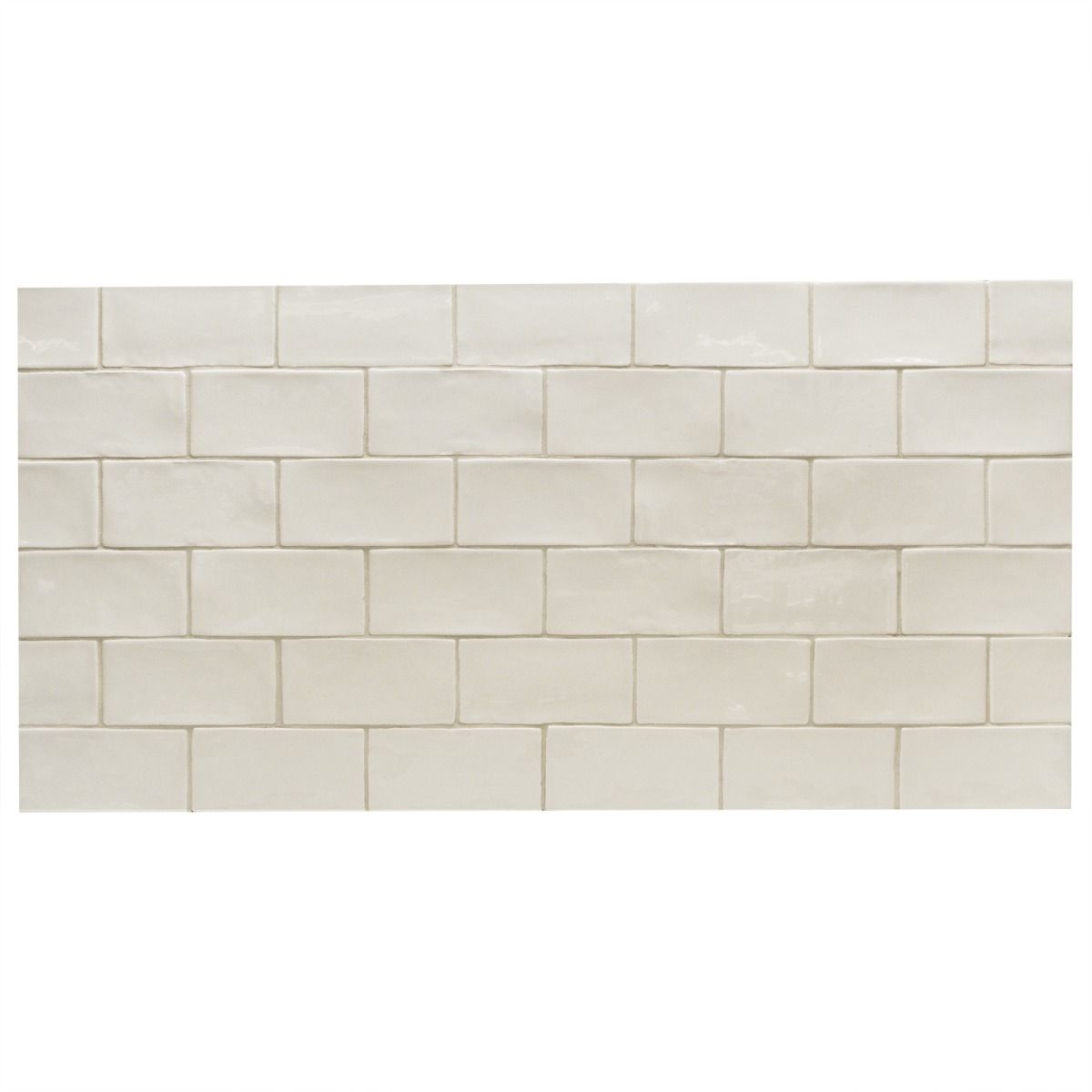 Sample Lancaster Vanilla 3x6 Polished Ceramic Subway Tile For Wall