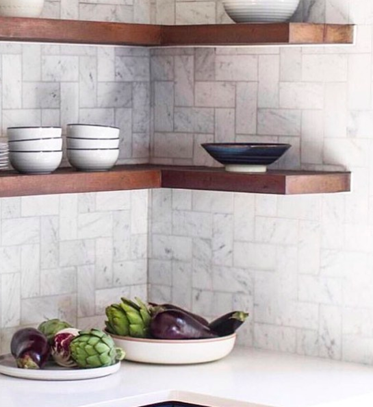 Brushed Stone Asian Statuary 2x8 Marble Tile white w/Grey  kitchen use