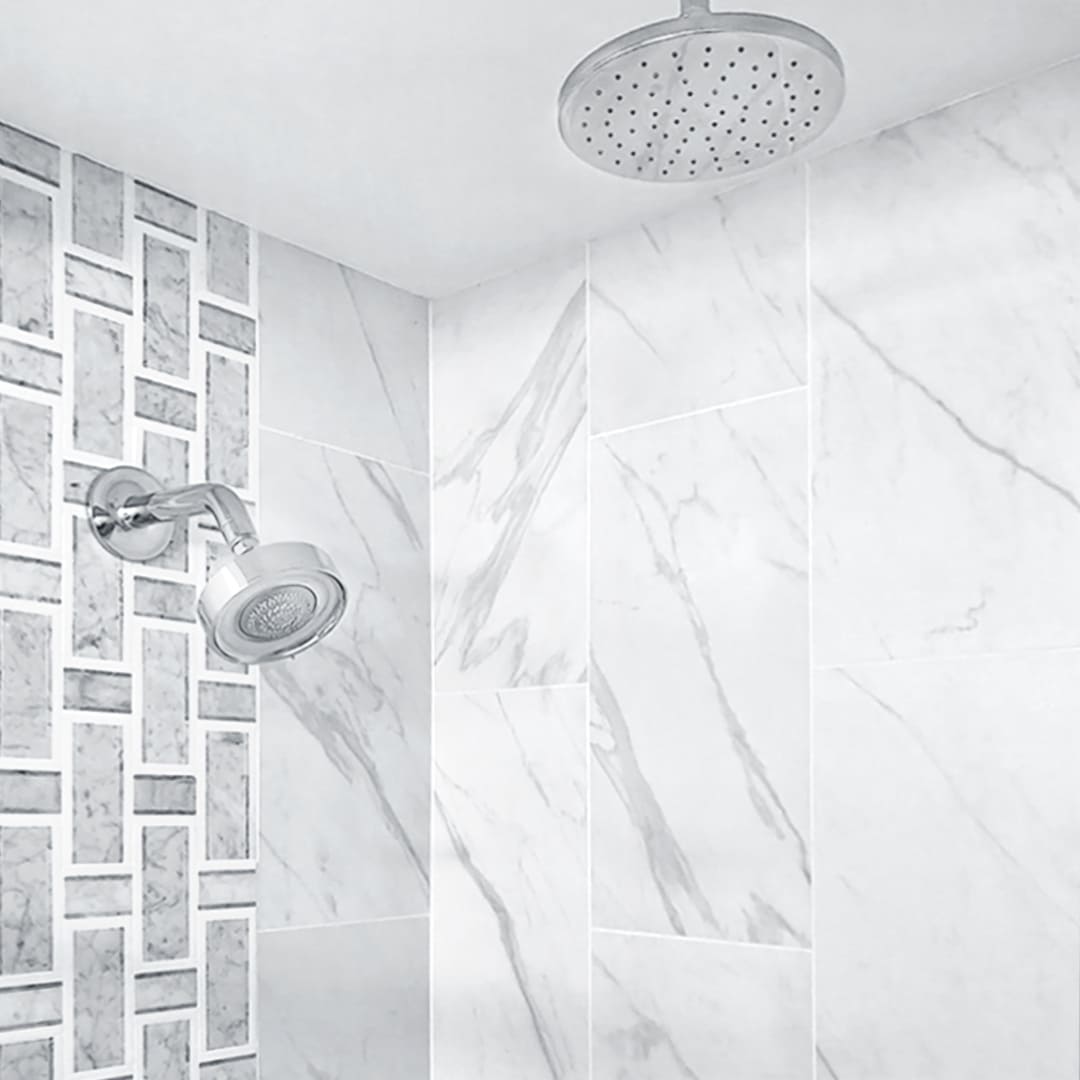 Esplanade French Linen Marble Tile used in bathroom shower