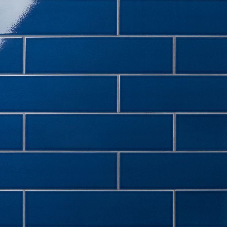 Colorplay Nautical Blue 4.5x18 Glossy Crackled Ceramic Tile | Tilebar.com