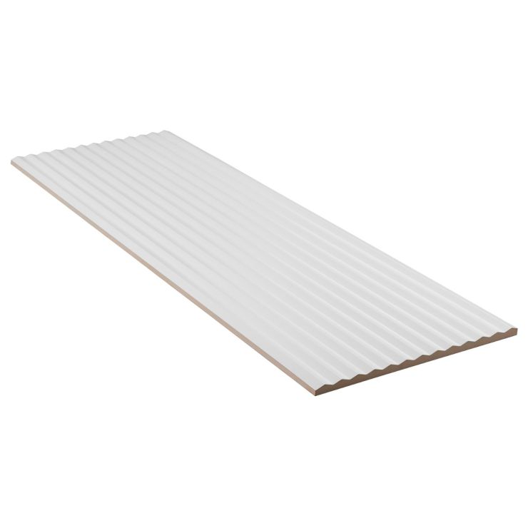 Mod White 12x36 3D Matte Ceramic Tile | Tilebar.com