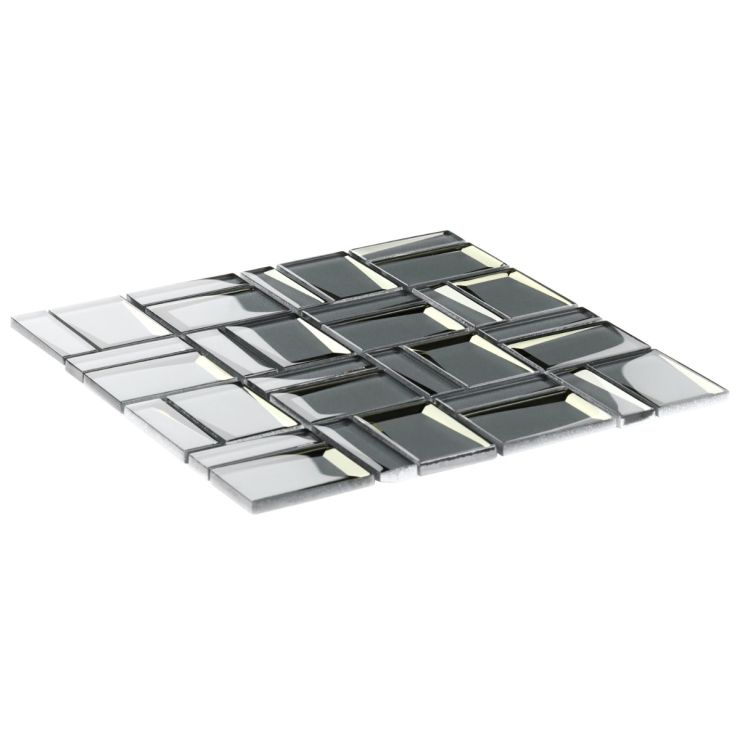 MSI 2 X 4 Glass Bevel Herringbone Mesh-Mounted Mosaic Tile