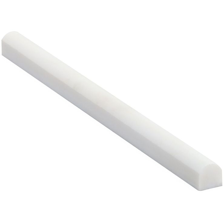 Bianco Dolomite Premium 3/4 Honed Marble Pencil | Tilebar.com