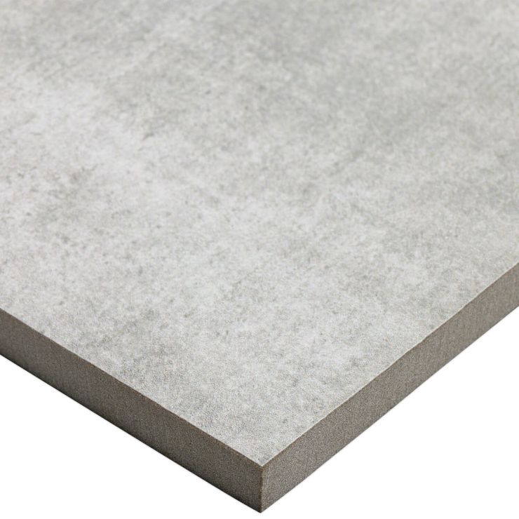 Basic Cement Silver 12x24 Matte Porcelain Tile | TileBar.com