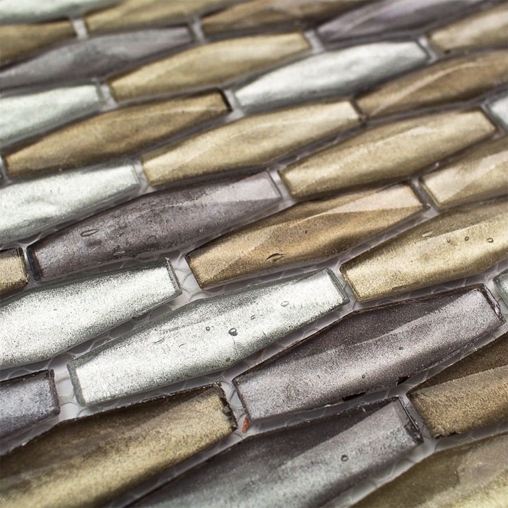 Apex Silver Dawn Glass Wall Tile | TileBar.com