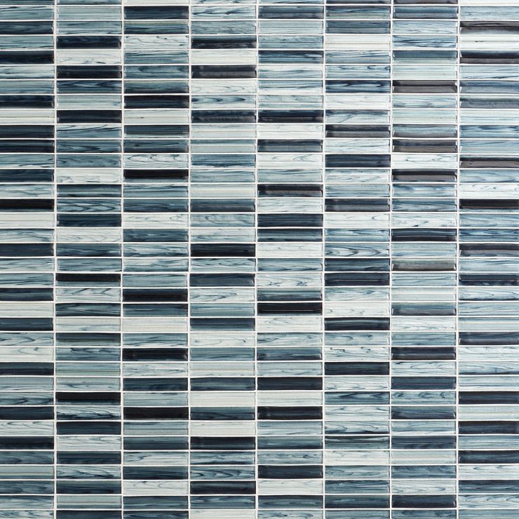 Maya Stacked Dusk Polished Glass Mosaic