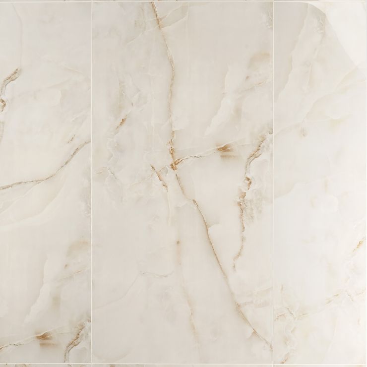 Lumina Pearl Onyx 24X48" Porcelain Marble Look Tile | Tilebar