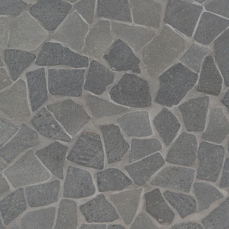 Nature Lava Black Tumbled Pebble Mosaic | Tilebar.com