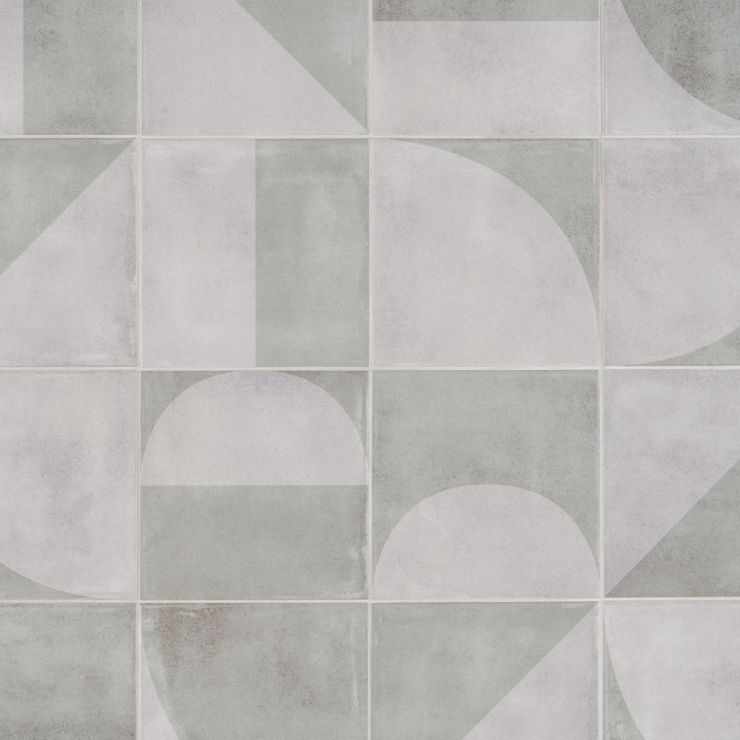 Brando Green 8x8 Matte Porcelain Tile | Tilebar.com