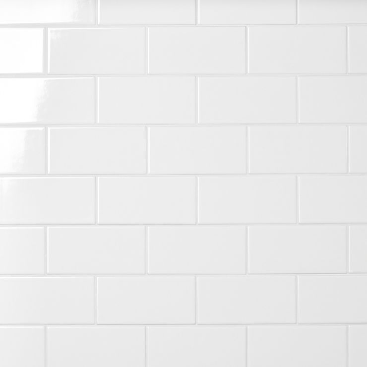 3x6 Basic white Ceramic Wall Tile - Polished | TileBar.com