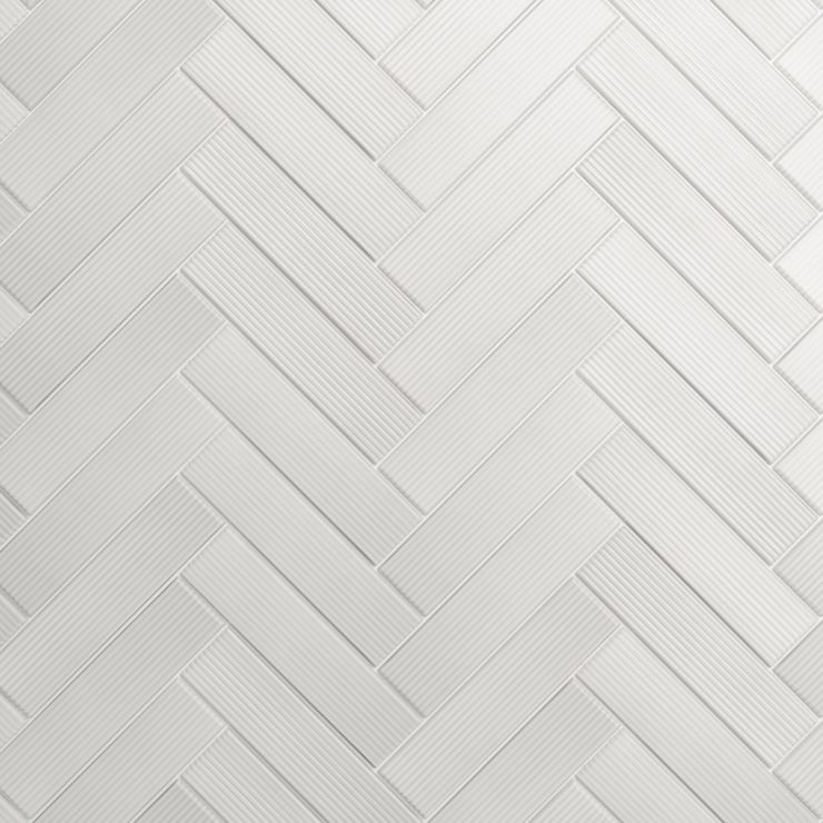 Stacy Garcia ArtBlock Grooved Bianco 4x16 Polished Porcelain Tile ...