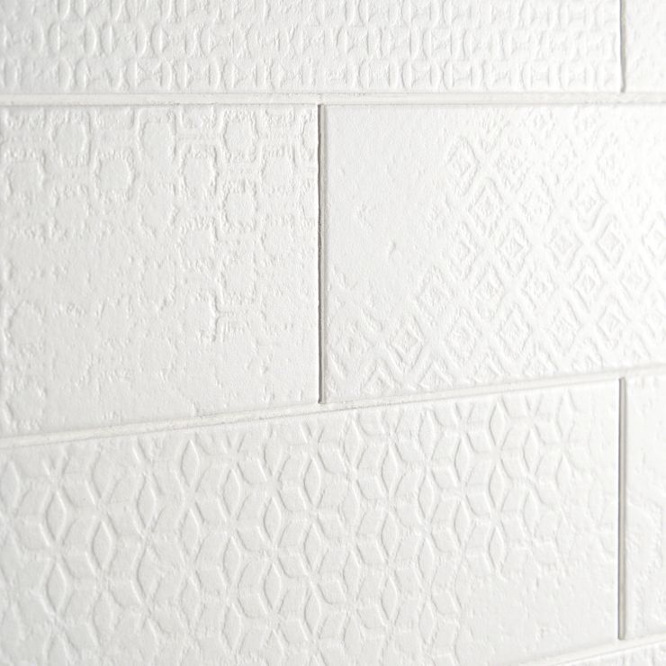 Tessuto White 4x12 Ceramic Matte Tile