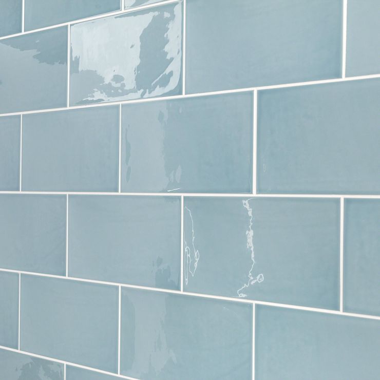 Aruba Blue 5X10 Ceramic Wall Tile | TileBar.com