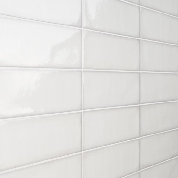 Stacy Garcia ArtBlock Bianco 4x16 Polished Porcelain Tile | Tilebar.com