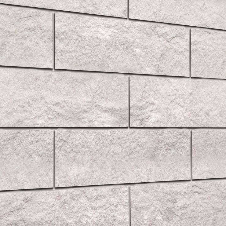 Simena Splitface Cream White 3x12 Textured Limestone Tile | Tilebar.com