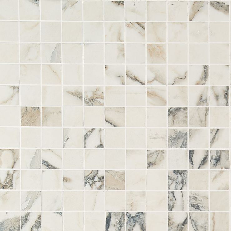 DreamStone Calacatta Rustico 2x2 Matte Porcelain Mosaic | Tilebar.com