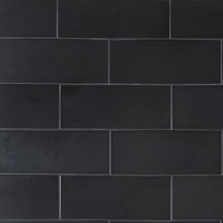 Zeal Black 5x12 Metallic Porcelain Tile | Tilebar.com