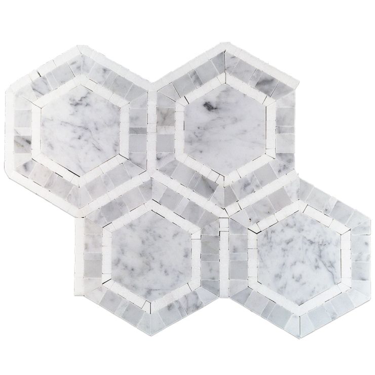 Nova Lynx Marble Tile - Hexagon Mosaic | TileBar.com