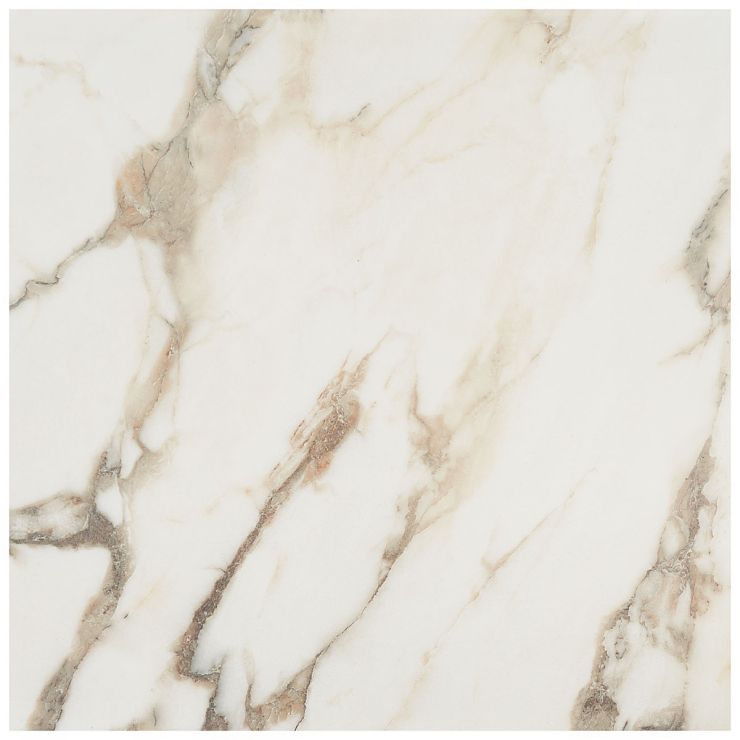 DreamStone Calacatta Rustico 24x24 Polished Porcelain Tile | Tilebar.com