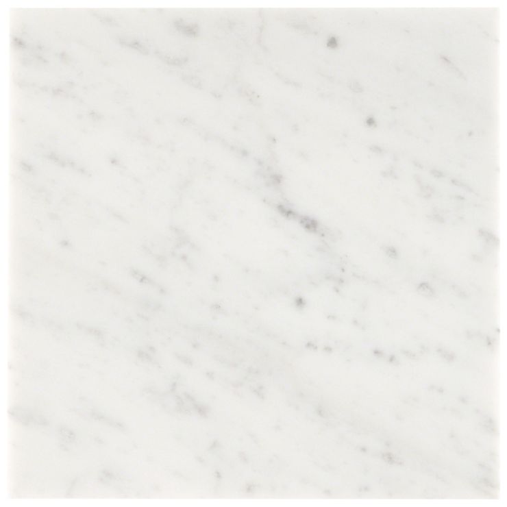 Michael Habachy Barcode Liso Carrara Honed 8x8 Marble Tile