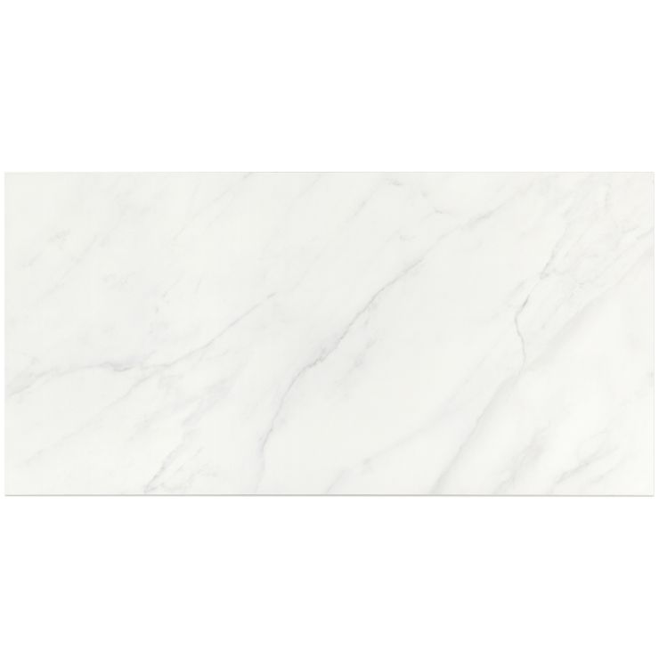 Tilebar Belvedere Bianco 15x30 Marble Look Porcelain Tile, White, Backsplash, Wall and Floor