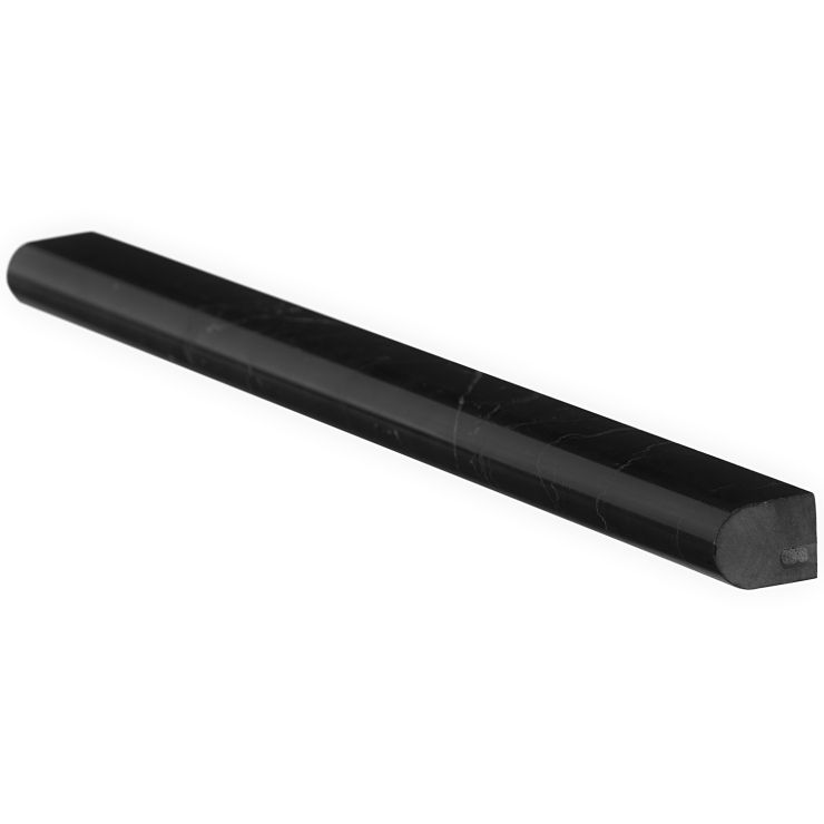 Nero Marquina 1/2x12 Polished Pencil Liner | TileBar.com