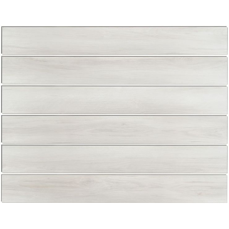 Tilebar Sky Hickory Sea 12mil Rigid Core Click 6x48 Luxury Vinyl Plank Flooring, Beige/Cream, Backsplash, Wall and Floor