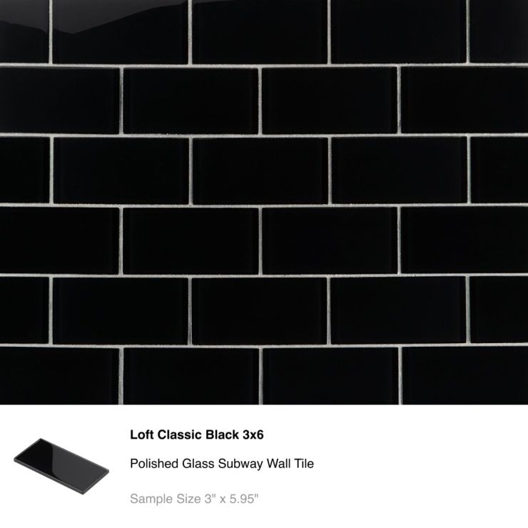 Top Selling Black Subway Tile Sample Pack Of 5 TileBar Com   Sbgb Sample Pack Blacksub 