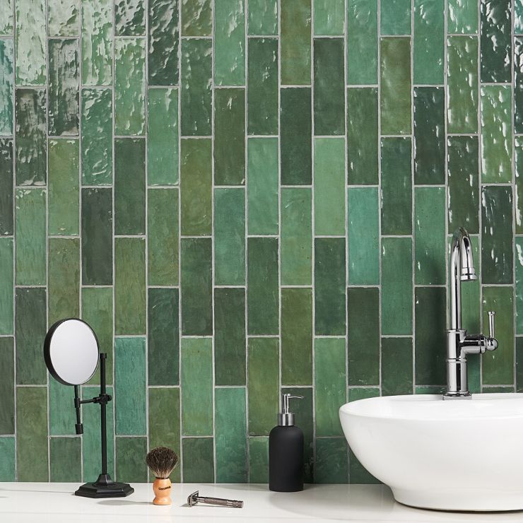 Portmore Green 3x8 Glazed Ceramic Tile