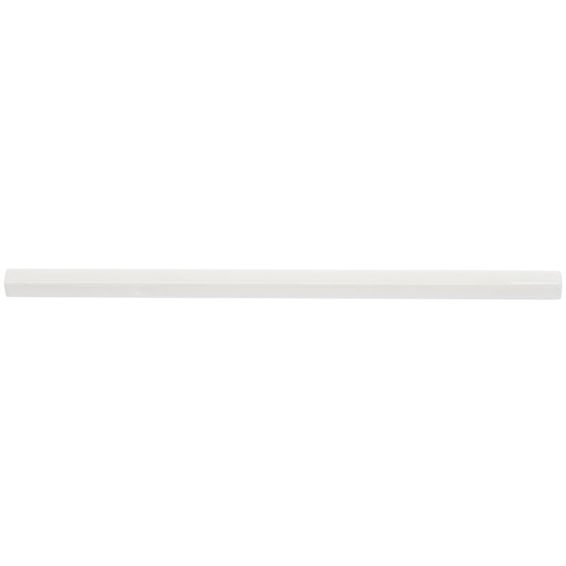 Bellami Bianco 1/2x10 Glazed Ceramic Pencil Liner | Tilebar.com