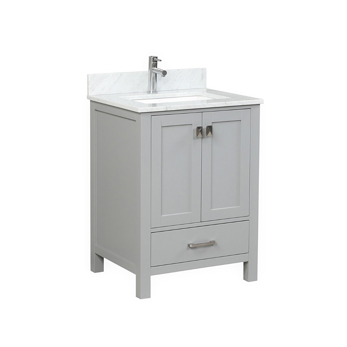 Athena Gray 24'' Matte Vanity | Tilebar.com