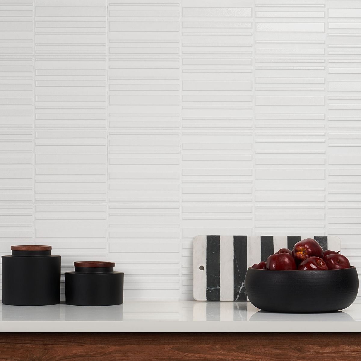 Sydney White 8x16 3D Mixed Finish Glossy and Matte Ceramic Tile ...