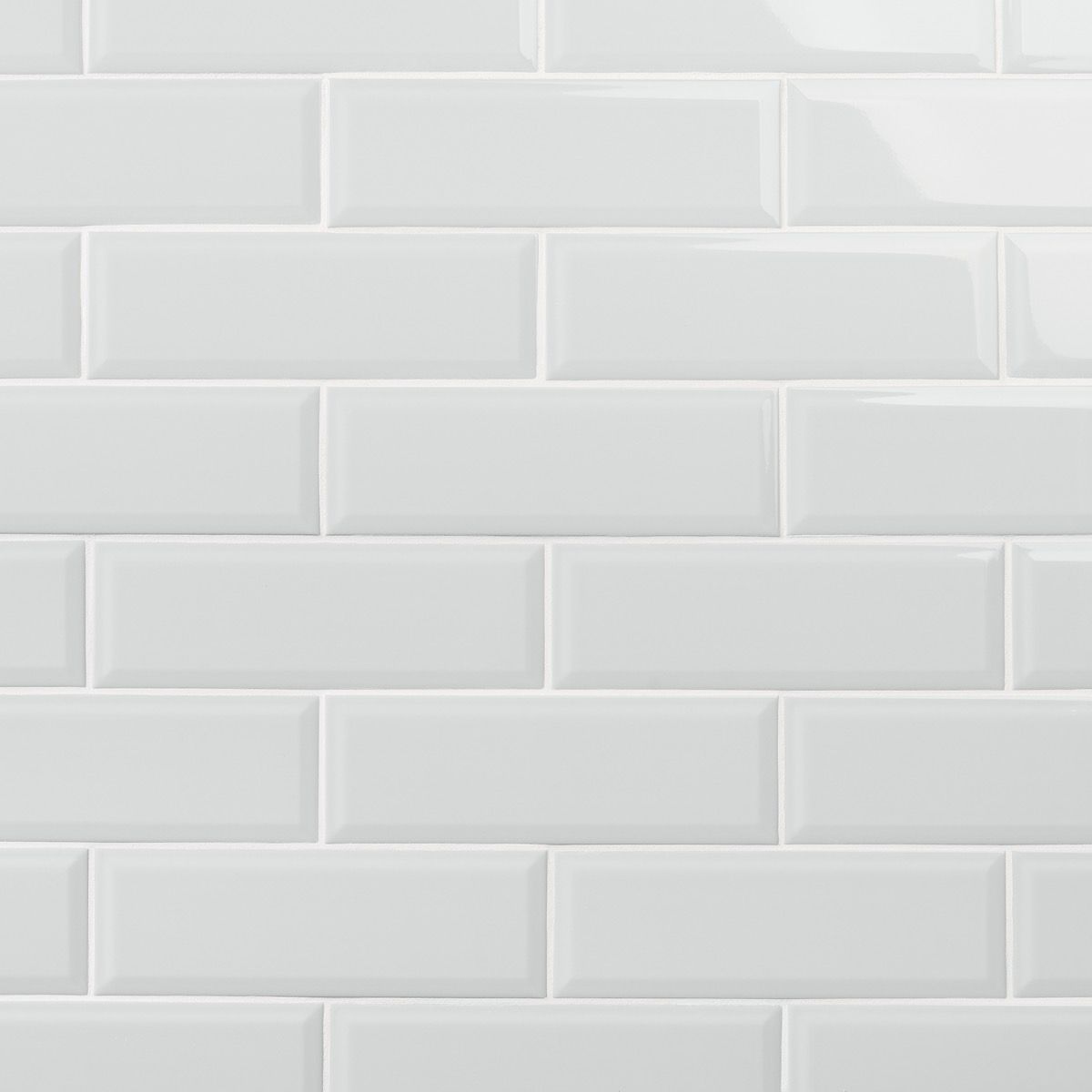 Rise Ice White 4x12 Beveled Glossy Ceramic Tile 