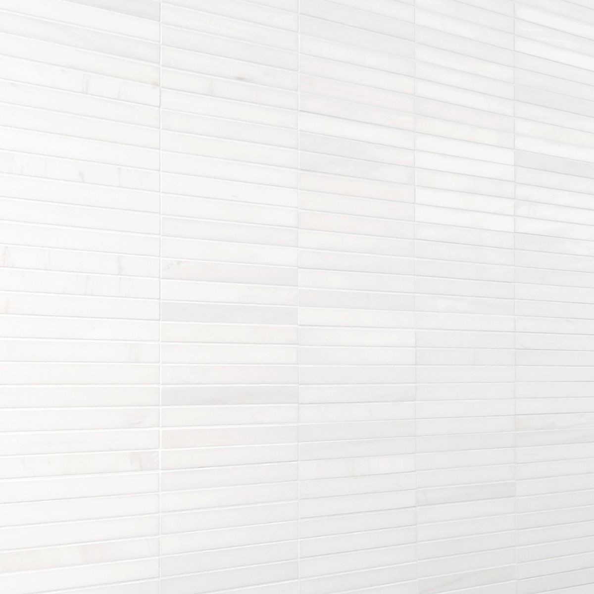 Bianco Dolomite Premium Stacked Honed Marble Mosaic Tile | Tilebar.com