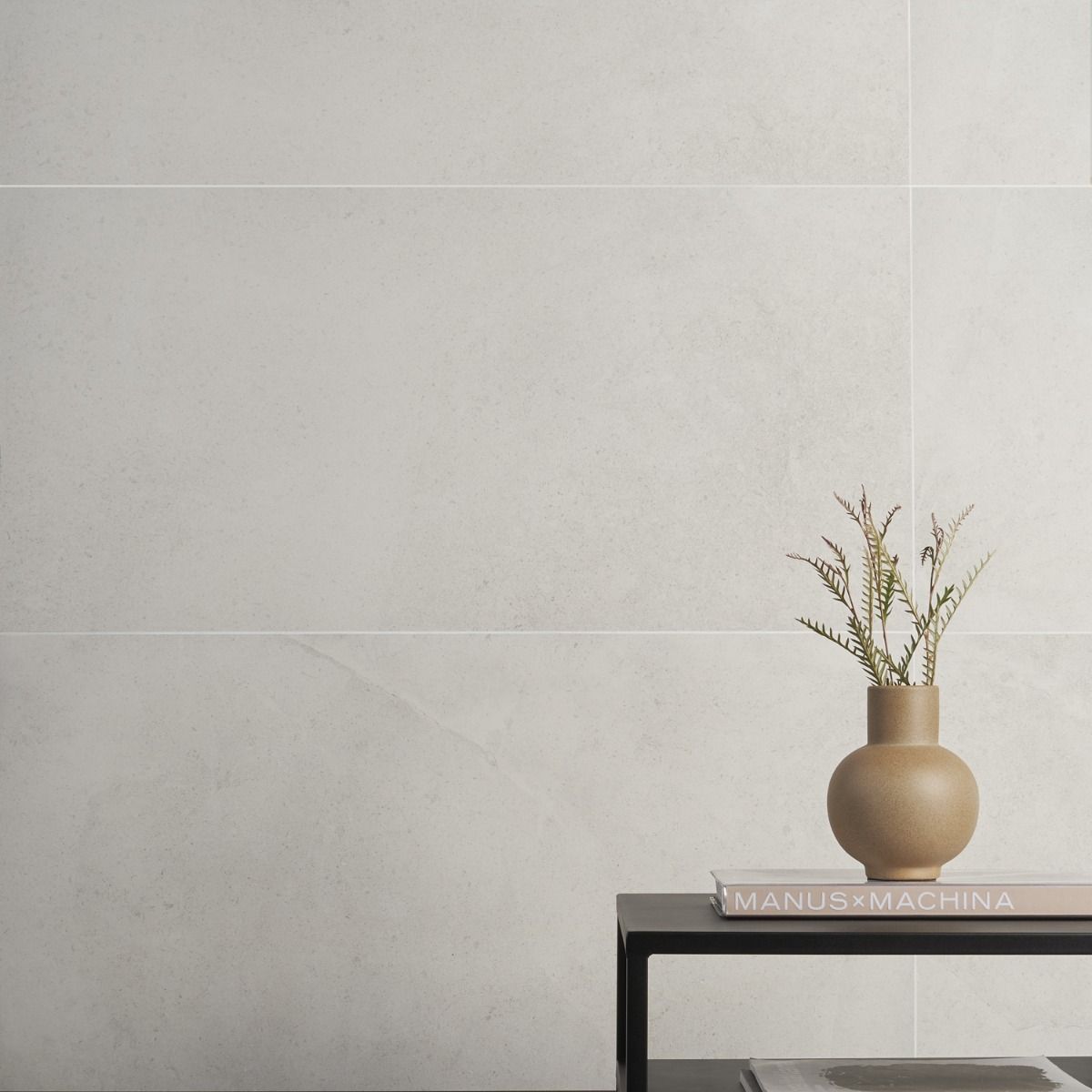 New Rock Perla White 24x48 Matte Porcelain Tile | Tilebar.com