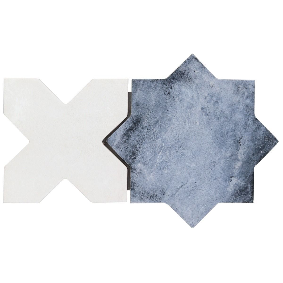 Parma Denim Blue Matte Star and White Matte Cross 6