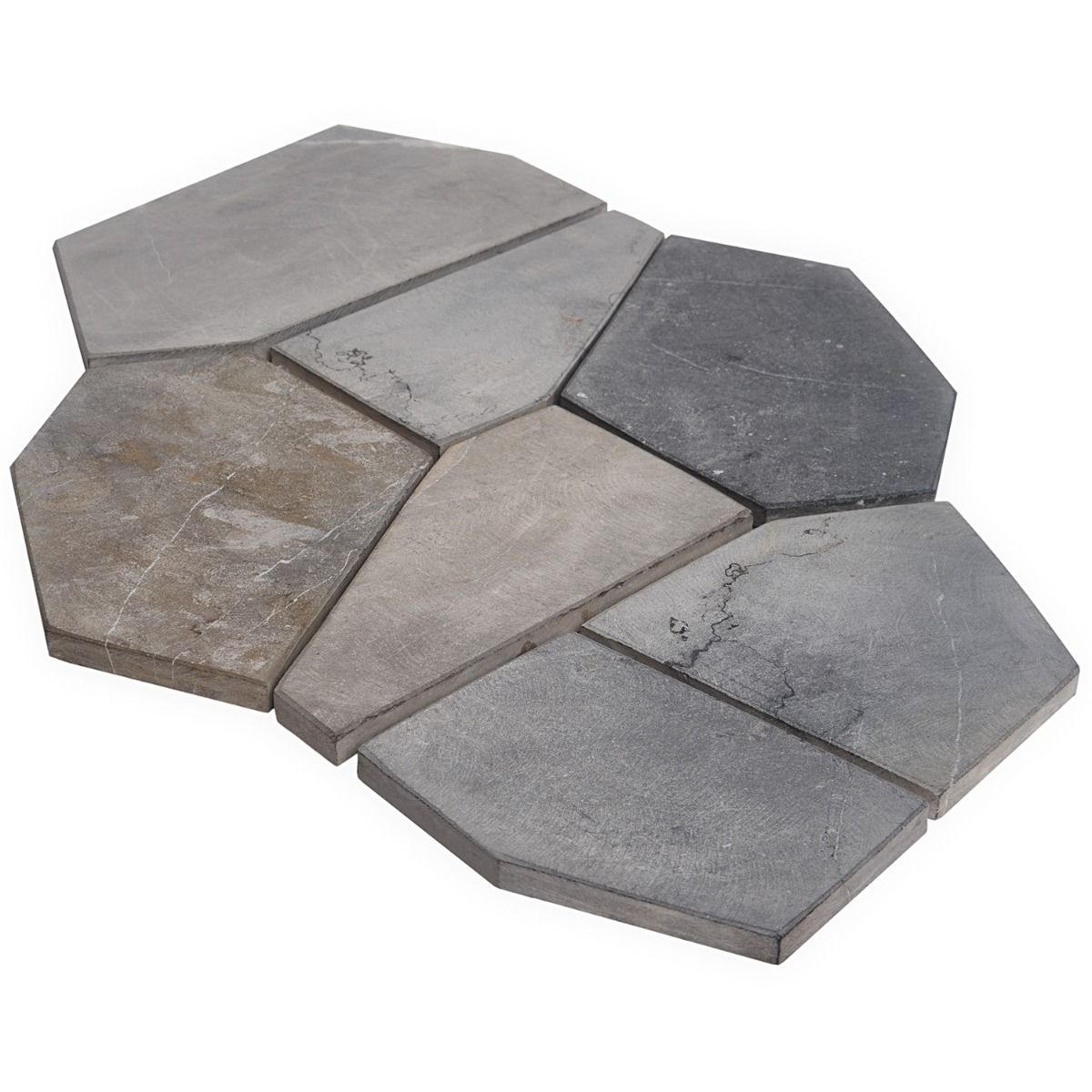 Nature Organica Java Dark Gray Honed Marble Mosaic Tile | Tilebar.com