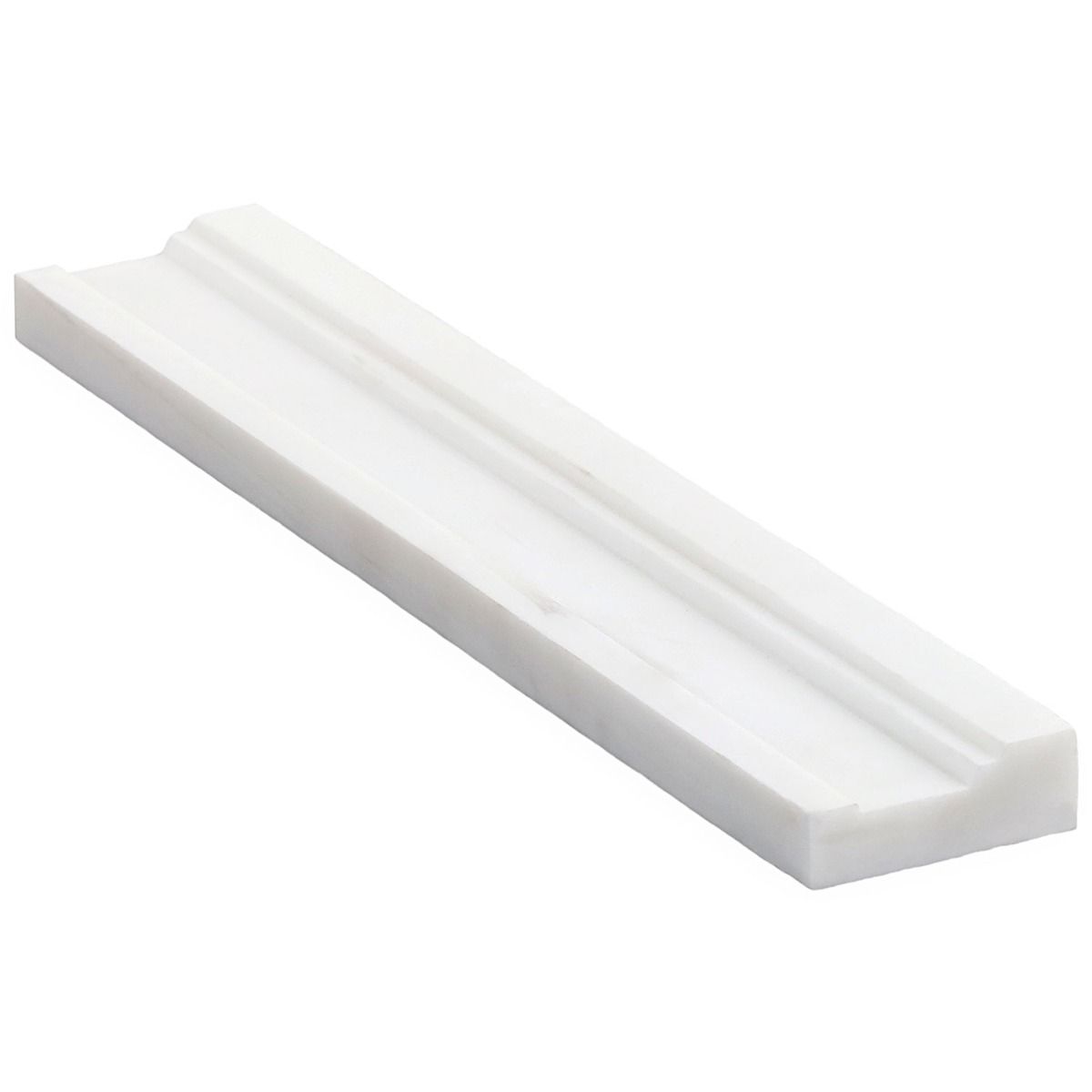 Bianco Dolomite Premium 2x12 Honed Marble Chairrail | Tilebar.com