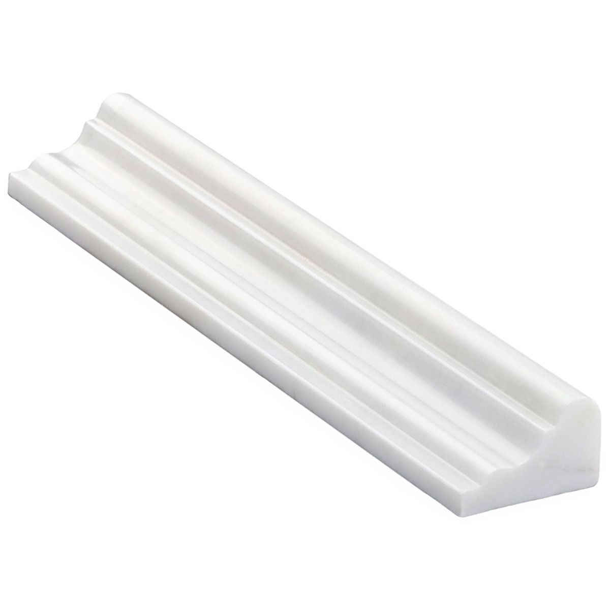 Bianco Dolomite Premium 2x12 Polished Marble F5 Chairrail | Tilebar.com