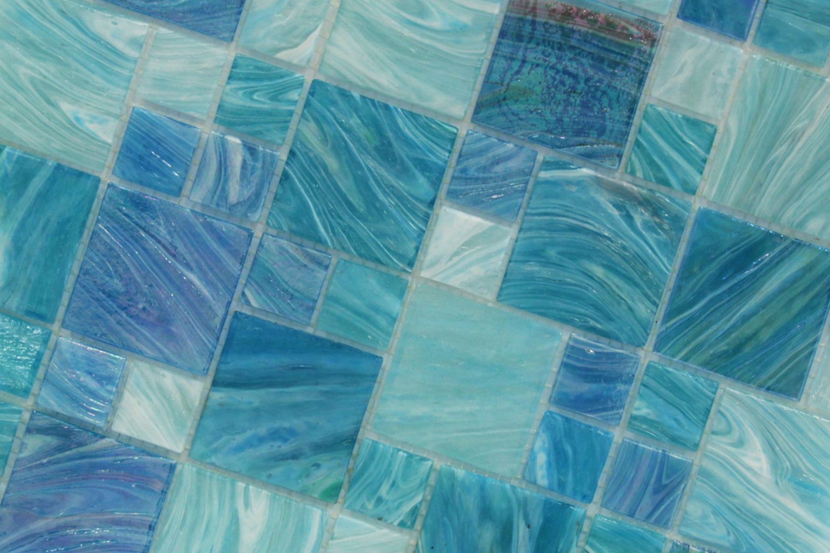 Shop for Aquatic Sky Blue French Pattern Glass Tiles at TileBar.com