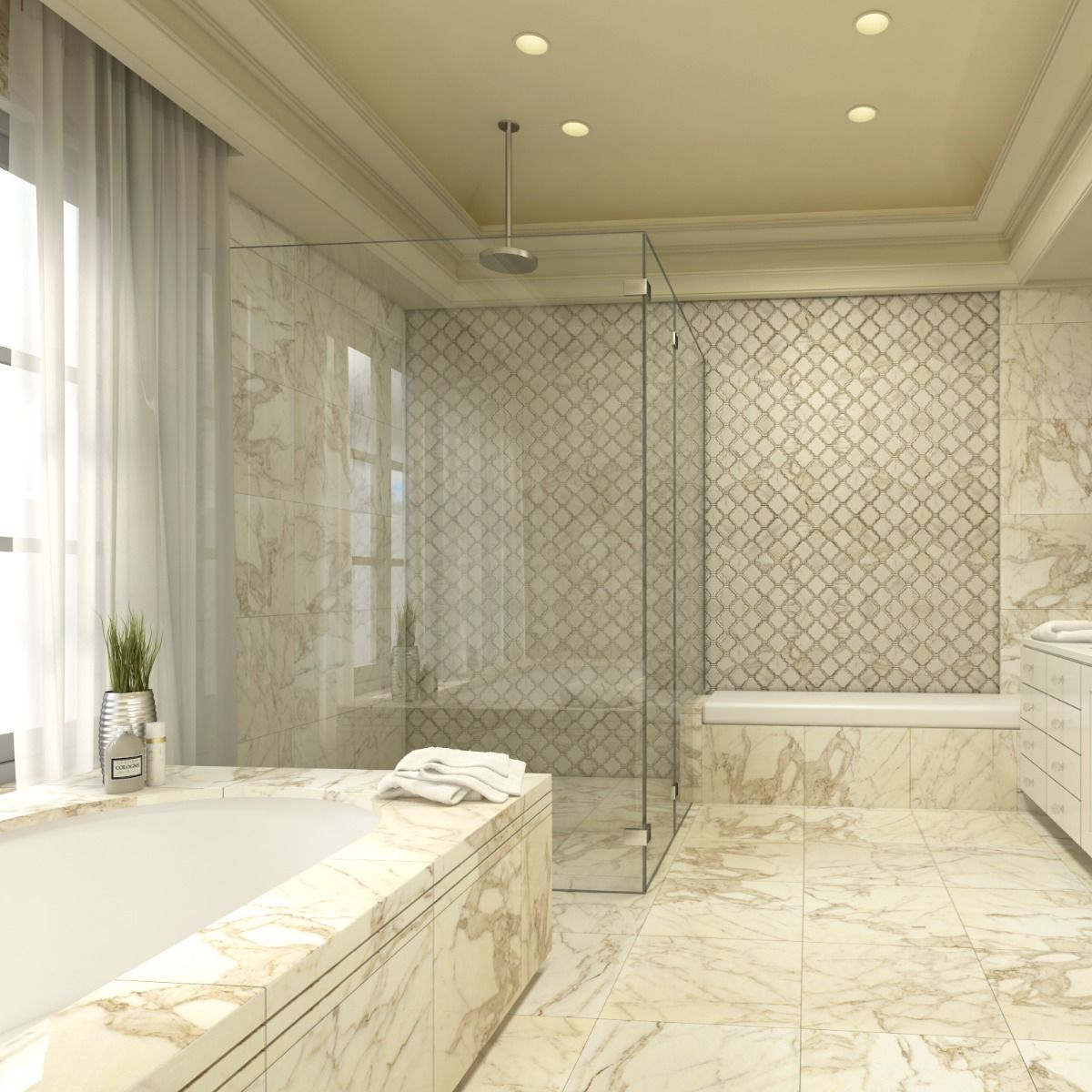 marble shower walls