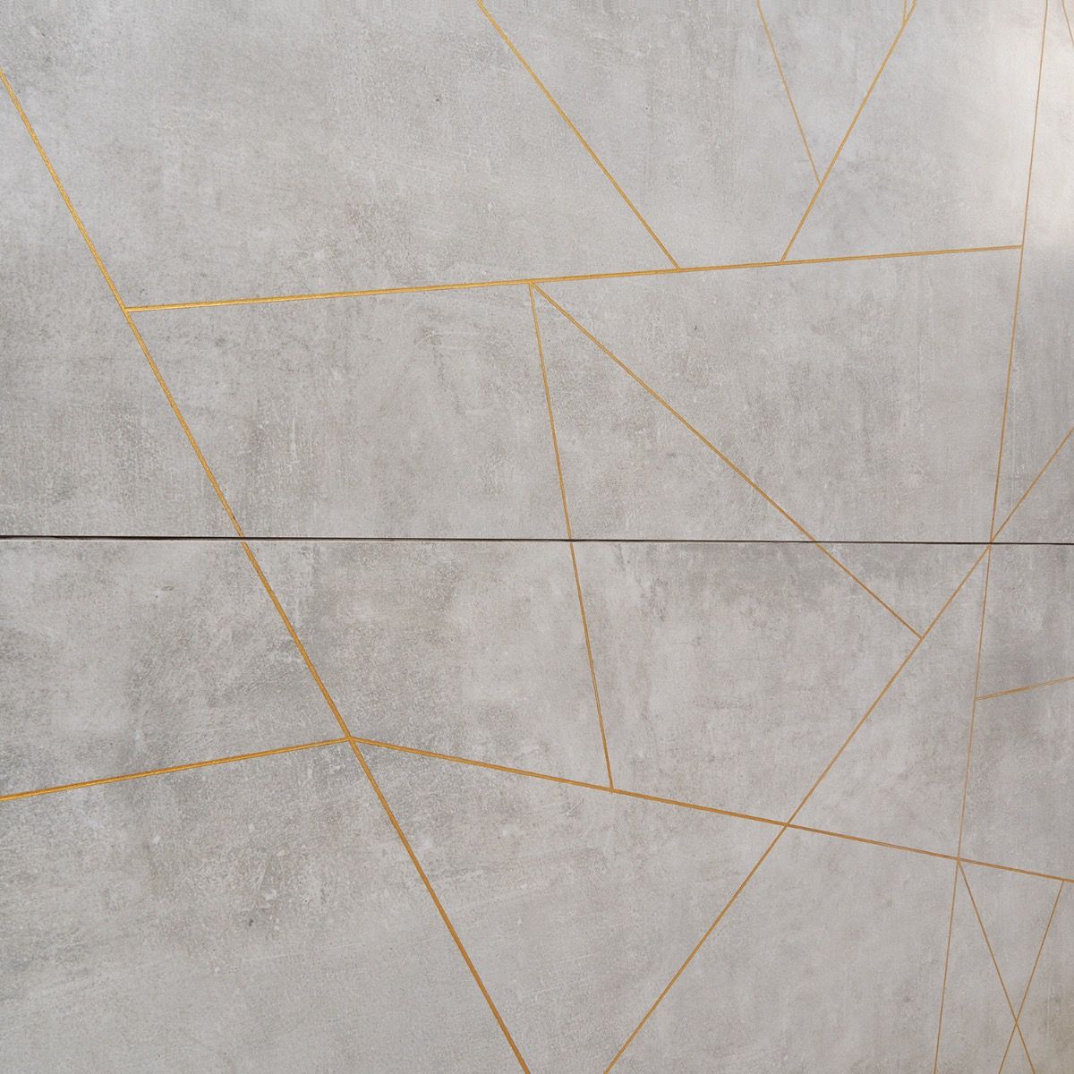 Whitney Cemento Gray and Gold Line 24x48 Artisan Decor Matte Porcelain ...