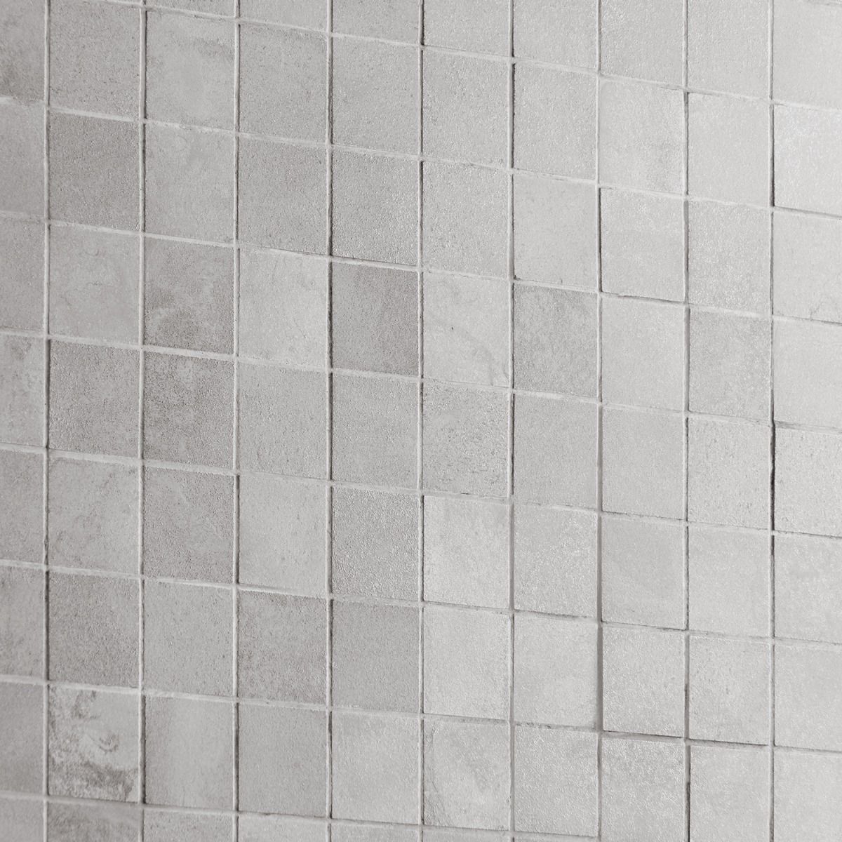 Hewlett Metal Silver 2x2 Matte Porcelain Mosaic| Tilebar.com