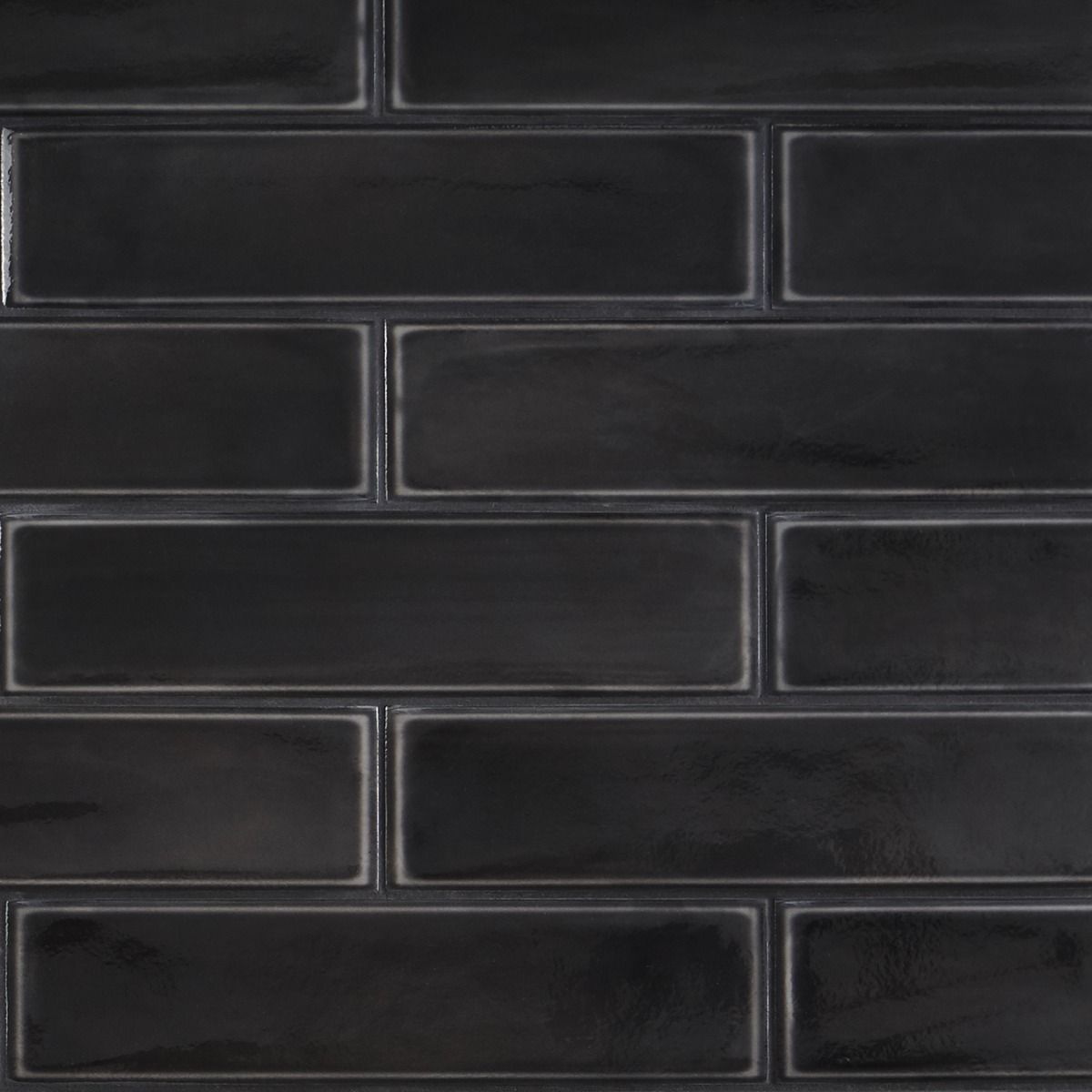 Sample-Stacy Garcia ArtBlock Nero 4x16 Glossy Porcelain Tile