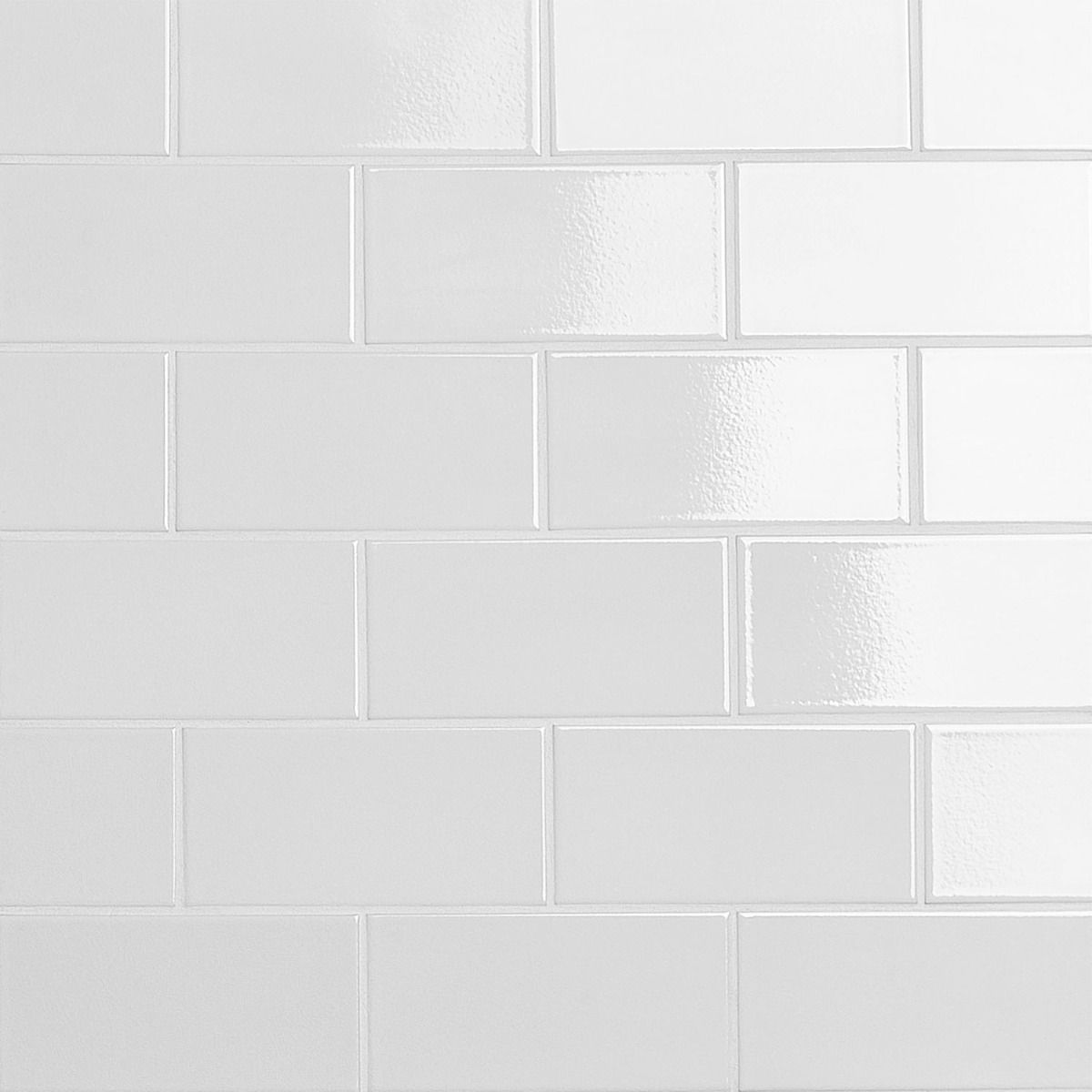 Seaside Cotton White 4x8 Crackled Glossy Ceramic Tile | Tilebar.com