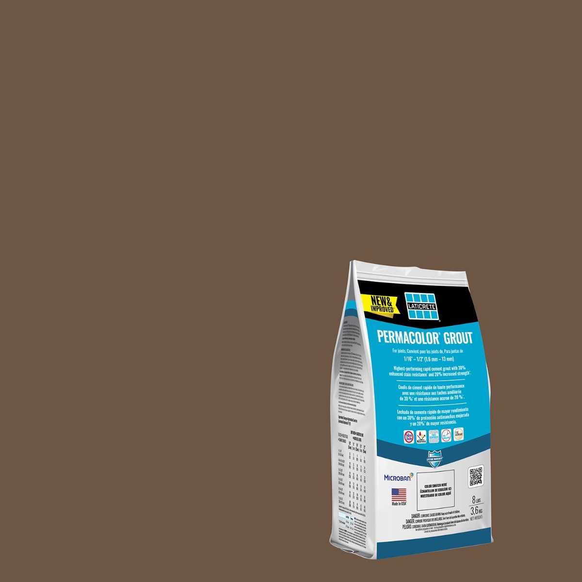 Laticrete Permacolor Chocolate Truffle Grout- 8lb | Tilebar.com